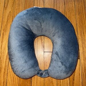 Airplane Travel Neck Pillow Grey Plush